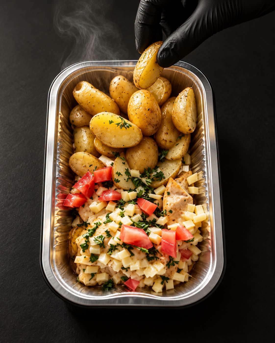 Poulet et pommes grenailles à emporter